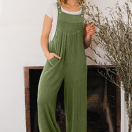 Knit Button Sling Jumpsuit